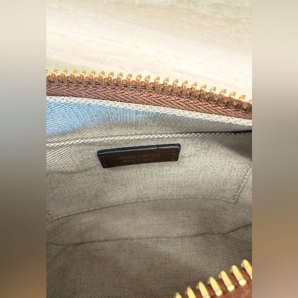 Jimmy Choo light Brown Suede Hobo crossbody Bag - Picture 4 of 6